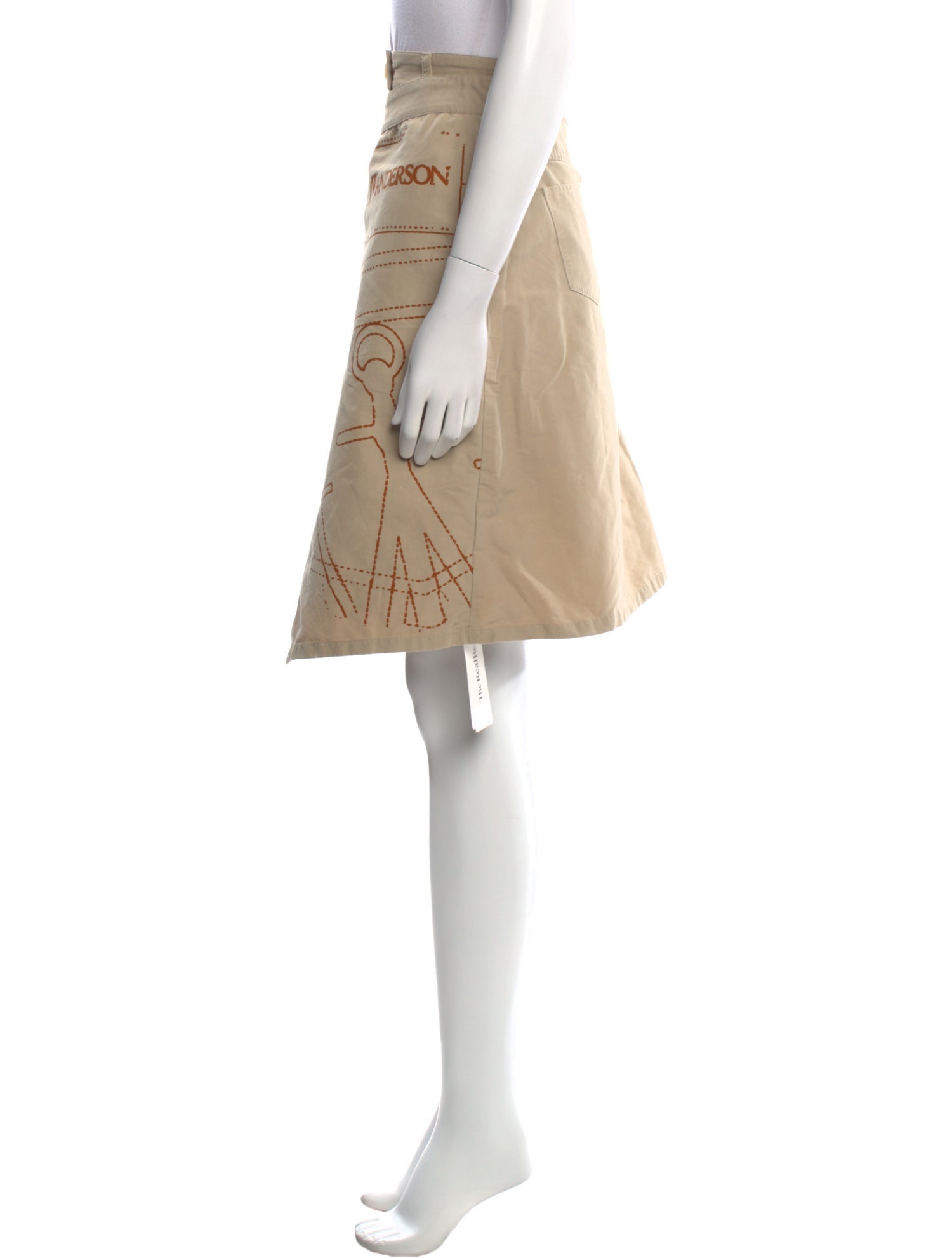 J.W. Anderson Graphic Print Knee-Length Skirt